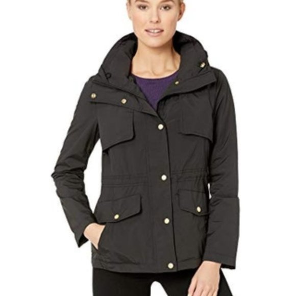 Cole Haan Black All Weather Jacket EUC sz S - Picture 1 of 10